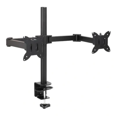 Immagine di Amazon Basics, Supporto a braccio regolabile per doppio monitor, monitor fino 32&quot; (81,3 cm), Nero