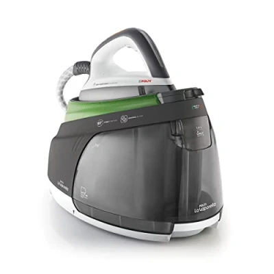 Immagine di Polti La Vaporella XT90C, Ferro da Stiro a Vapore con Caldaia, Pressione 7 Bar, Funzione Eco, Autonomia Illimitata, Capacità 1,4 L, Potenza 2350 W, Steam Pulse 450 g, Verde e Grigio