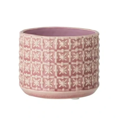 Immagine di Nordring Vaso Cross per fiori da interno e piante interno, grasse, cactus, orchidee S (10 cm ø), rosa, Ceramica Gres
