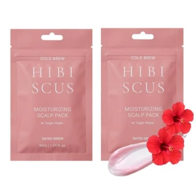 Immagine di Rated Green COLD BREW Hibiscus Moisturizing Scalp PACK W/HONEY 2 Kit capelli, Taglia: 100 ml,