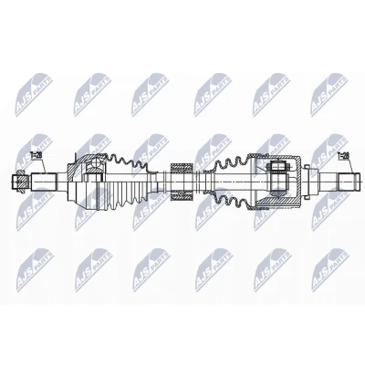 Immagine di NTY NPW SU 040 Albero motore / Semiasse Assale anteriore Sx 622mm 87mm