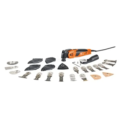Immagine di FEIN Multimaster MM 700 Max Top, Utensile multifunzione con 60 accessori, Motore da 450 W, Sistema antivibrazioni, Attacco portautensile StarlockMax, di serraggio rapido