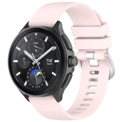 Immagine di GIOPUEY Cinturini Compatibile con Xiaomi Watch S3/Watch S4, Morbido Silicone Cinturino [Resistente all&#039;Usura] [Traspirante] Pink