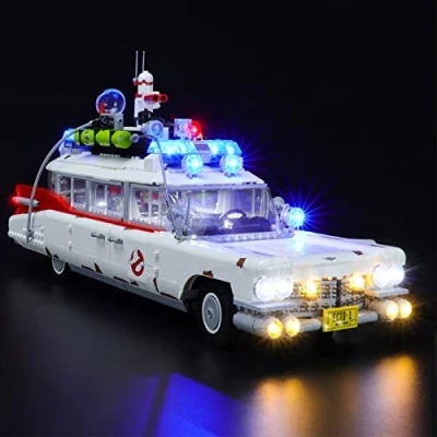 Immagine di YEABRICKS Kit Luci a LED per Lego 10274 Creator Expert Ghostbusters ECTO 1 Modello da Costruire (Set NON Incluso)
