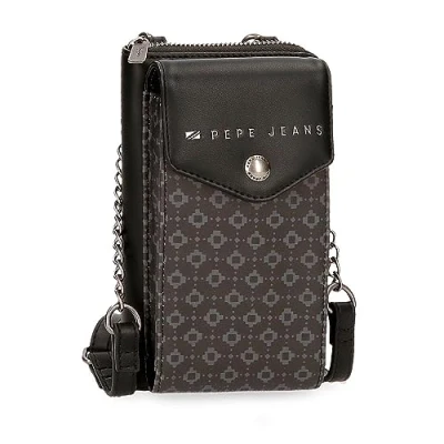 Immagine di Pepe Jeans Bethany Portafogli e portamonete in similpelle, Nero, verde, diverse misure, taglia unica, portafoglio mobile