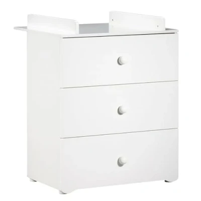 Immagine di Baby Price New Basic Cassettiera fasciatoio con 3 cassetti e pulsante a sfera, colore: Bianco