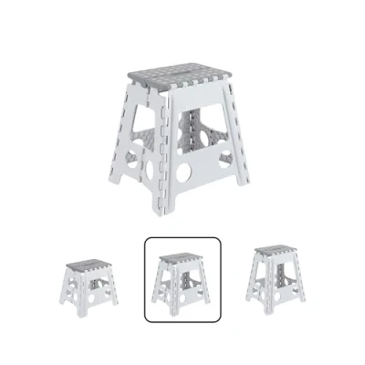 Immagine di ARREGUI TB 039 GB Sgabello Pieghevole Multiuso per Adulti o Bambini Scala Scalino cucina, bagno, campeggio 39 cm di altezza White &amp; Grey