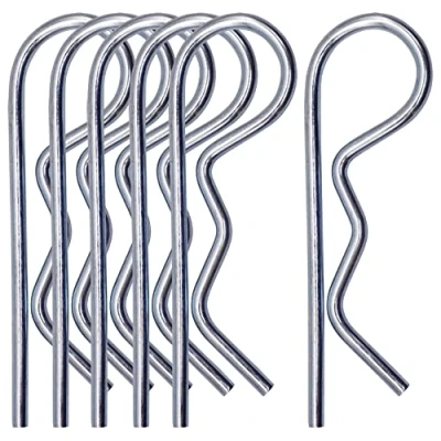 Immagine di SKIR&#039;CO (6 pezzi) Coppiglie a molla in acciaio zincato 3 mm, clip R, coppiglia forma di R