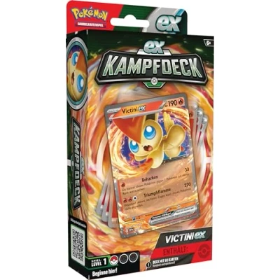 Immagine di Pokémon Gioco di carte collezionabili: Ponte da combattimento Victini ex (mazzo giocabile istantaneamente con 60 carte)