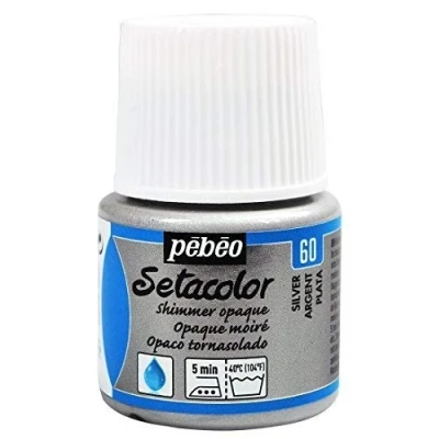 Immagine di Pebeo Setacolor tessuto vernice 45 ml 57, con colori diversi Shimmer Silver