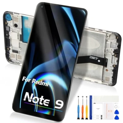 Immagine di Schermo per Xiaomi Redmi Note 9 / 10X 4G LCD Display, Touchscreen Digitazer Assembly Sostituzione M2003J15SG M2003J15SS M2003J15SC (Nero con Cornice)