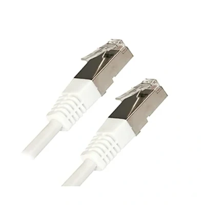 Immagine di APM 560345 cavo RJ45 Cat 5 FTP, RJ45, 20 m, Ethernet connettori maschio/maschio, diritto e schermato, frequenza 100 MHz, portata 10/100 mbps, bianco