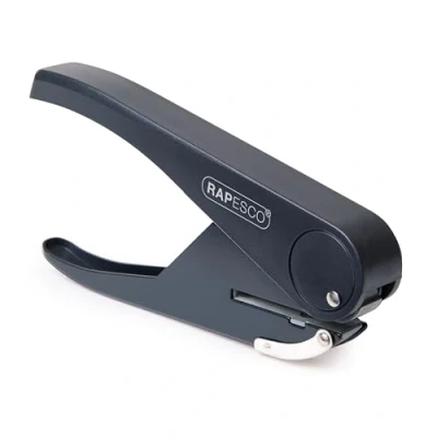 Immagine di Rapesco PF35A0G1 Perforatrice a 1 Foro Sole, Capacità di 23 Fogli, Nero