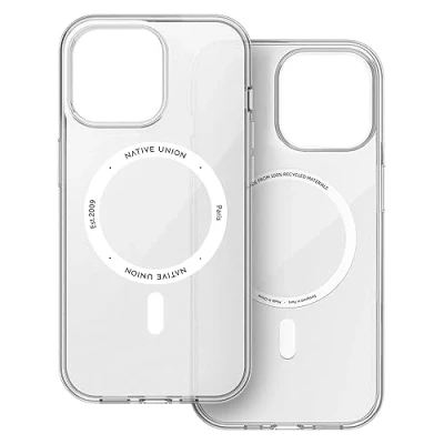 Immagine di Native Union (Re Clear Case Custodia trasparente anti ingiallimento Compatibile con MagSafe Materiali riciclati Protezione antigraffio di grado militare per iPhone 14 Pro Max
