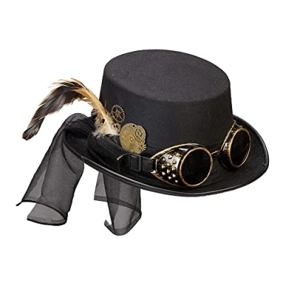 Immagine di Widmann 60814 Steampunk Cappello a cilindro con occhiali da donna, Multicolore