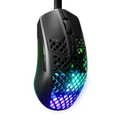 Immagine di Steelseries Aerox 3 Mouse da gioco USB Ottico Onice 6 Tasti Illuminato, Cavo staccabile