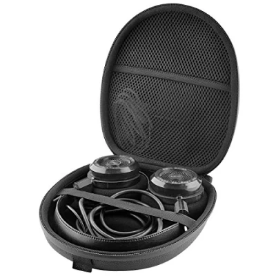 Immagine di Linkidea custodia per cuffie compatibile con grado SR80 SR80e SR80i SR60 SR60i SR60e, RS2 RS2i RS2e SR225 SR325, protettiva rigida da viaggio cavo, caricabatterie (nero)