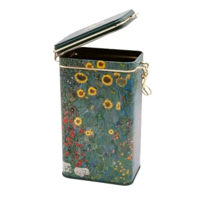 Immagine di Fridolin 19402 Barattolo per caffè in metallo con chiusura a leva, volume circa 1,4 litri Gustav Klimt: giardino agricolo