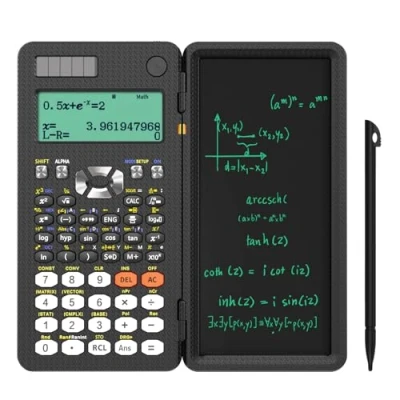 Immagine di NEWYES Calculatrice Scientifique D&#039;ingénierie avec Tablette D&#039;écriture,417 Fonctions,avec Batterie Solaire,Mise à Niveau, pour Étudiants, Enseignants, Ingénieur,avec Un Stylo Inclus