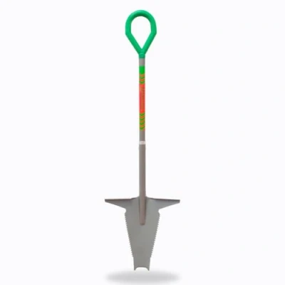 Immagine di Pala multiuso da giardino Root Digger, manico a lama trapezoidale con denti laterali affilati, 360, leggero, design unico