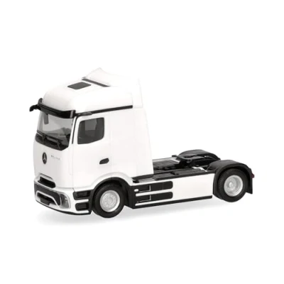 Immagine di herpa Modellino camion Mercedes Benz eActros 600 ProCabin Streamspace trattore stradale 2 assi, bianco, miniatura scala 1:87, pezzo da collezione, Made in Germany, plastica