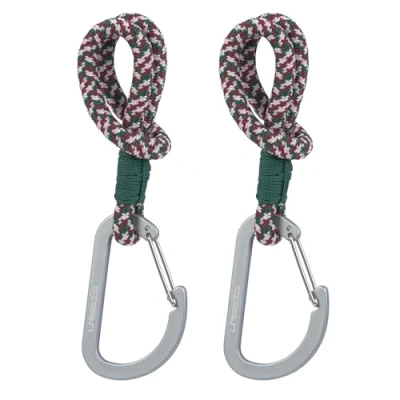 Immagine di LÄSSIG Ganci per Passeggino Porta Borse Appendere Shopping Borsa 2 pezzi/Stroller Hooks Cord green/lavender/deep red