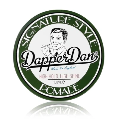 Immagine di Dapper Dan Signature Style Pomade, Pomata per capelli ad alta brillantezza e tenuta elevata uomini, Realizza stili classici, a base d&#039;acqua tutti i tipi di capelli, 100ml