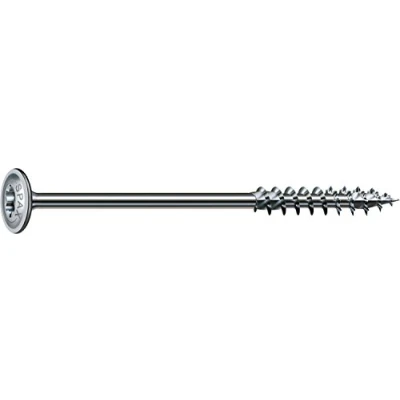 Immagine di SPAX T TAR plus 251010601805 Viti per costruzioni in legno, 6,0 x 180 mm, testa piatta, filettatura parziale, 4CUT, WIROX A3J, 100 pezzi
