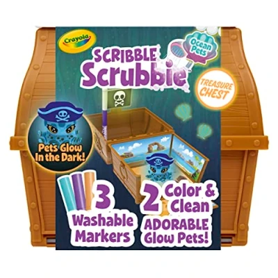 Immagine di CRAYOLA Scribble Scrubbie Pets Glow Ocean Playset, giocattoli per ragazzi e ragazze, regali bambini, età 3, 4, 5, 6 anni
