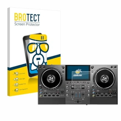 Immagine di brotect Pellicola Protettiva Vetro per Numark Mixstream Pro Go Protezione Schermo [Durezza Estrema 9H, Chiaro]
