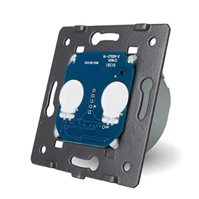 Immagine di LIVOLO VL C702R Interruttore per luce in vetro touch, con interruttore, colore: nero