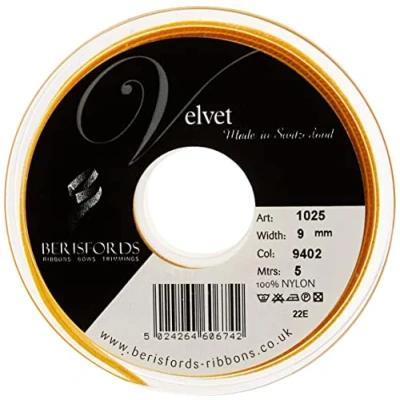 Immagine di Berisfords Nastro in velluto, 10,2 x 1,5 cm