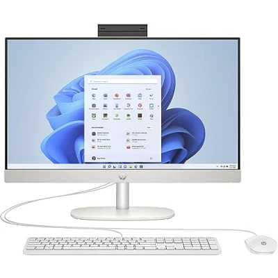 Immagine di HP PC All in One, display FHD 23,8&quot;, Intel Core i5 1335U, RAM DDR4, SSD da 512 GB, scheda grafica Iris X, Windows 11 Home, QWERTZ, bianco