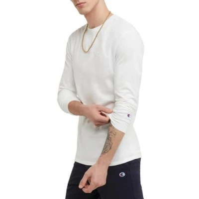 Immagine di Champion Legacy Basics L S Crewneck Maglietta a Manica Lunga, Bianco, XS Uomo FW23