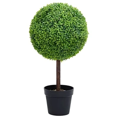 Immagine di vidaXL Pianta di Bosso Artificiale a Sfera con Vaso Verde 71 cm