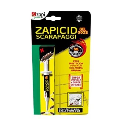Immagine di Zapi Garden Zapicid Gel Gocce Scarafaggi Siringa Insetticida in Siringa, Esca Pronto Uso, Esterno ed Interno, 5g