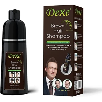 Immagine di Shampoo Instant for Brown Hair, Hair Dye Men and Women, Easy to Use, 100 Grey Coverage, Quick, Lasts 30 Days, 3 in 1