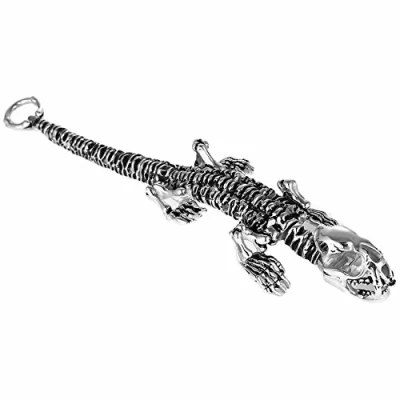 Immagine di DonDon Bracciale da uomo in Acciaio inox, stile gotico e inossidabile, colore: Echse, cod. 2 BB07_us
