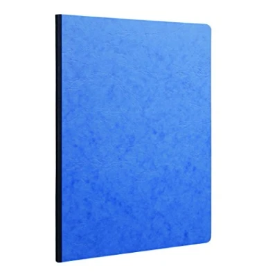Immagine di Clairefontaine 791464C collezione Age Bag taccuino cucito con dorso in tela blu A4 21x29,7 cm 192 pagine a righe carta Bianca 90 g Copertina Lustrée grana grossa effetto cuoio
