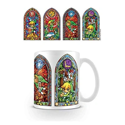 Immagine di Pyramid International AFMG24637 The Legend of Zelda (vetro colorato) tazza da caffè/tè in ceramica, scatola ufficiale, carta, multicolore, 11 x 1,3 cm
