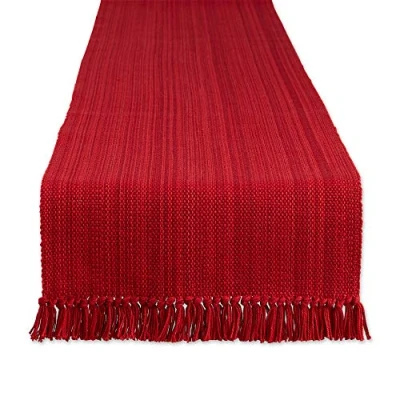 Immagine di DII Collezione Variegated Tabletop Collection, runner da tavola 7 x 72, rosso tango