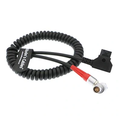 Immagine di Alvin&#039;s Cables Red Scarlet Epic Camera Twist Cavo di Alimentazione a 6 Pin Angolo Retto Femmina D Tap