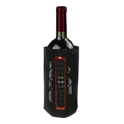 Immagine di Vin Bouquet FIE 108 Custodia raffreddatrice con termometro, Tessuto, 24,46 cm, Colore: Nero