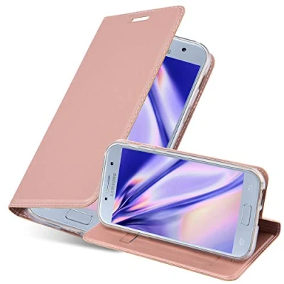 Immagine di Cadorabo Custodia Libro per Samsung Galaxy A5 2017 in CLASSY ORO ROSA con Vani di Carte, Funzione Stand e Chiusura Magnetica Portafoglio Cover Case Wallet Book Etui Protezione