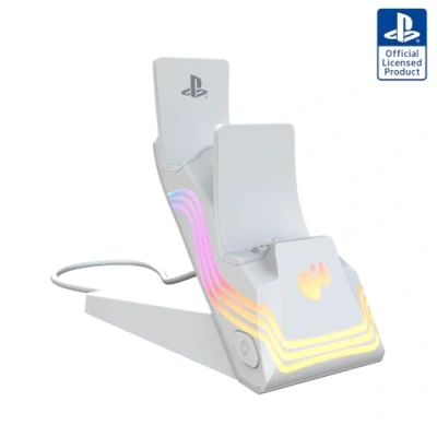 Immagine di Pdp Ps5 Afterglow Wave Dual Charger White