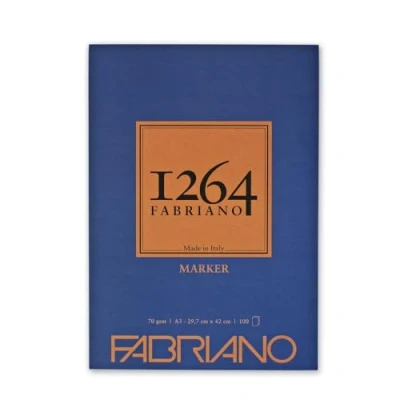 Immagine di Fabriano 19100641 Honsell 19100640 Blocco 1264, 70 g/m², carta semitrasparente, per evidenziatori a base di alcol, solventi e acqua, 100 fogli A3