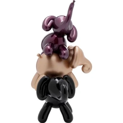 Immagine di Kare Statuetta decorativa di design, elefante, multicolore, poliresina, realizzata a mano, pezzo unico, 32 x 22 18 cm (altezza larghezza profondità)
