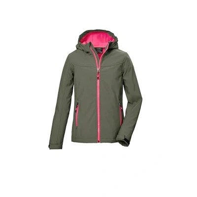 Immagine di killtec Bambine e ragazze Giacca softshell/giacca da esterno con cappuccio KOW 349 GRLS SFTSHLL JCKT, dunkelnavy, 164, 42142 000