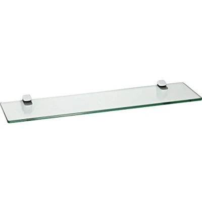 Immagine di ib style® Mensola in vetro 8mm incl. Clip CUCALE bianco9 dimensioni 3 designs chiaro 60x15 cm
