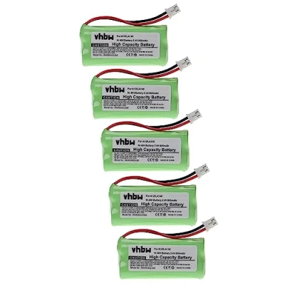 Immagine di vhbw 5x batteria compatibile con Siemens Gigaset AL140, AS14, AL14, AL14H, AL145, AL145 DUO telefono fisso cordless (800mAh, 2,4V, NiMH)